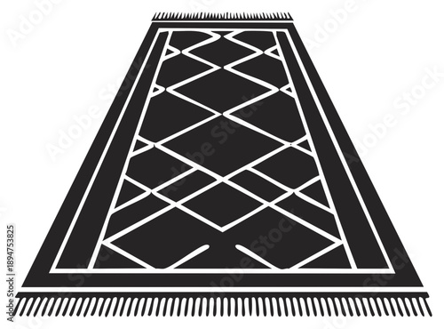 Geometric patterned area rug illustration
