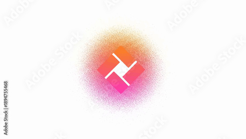 Geometric shape with a gradient spray effect