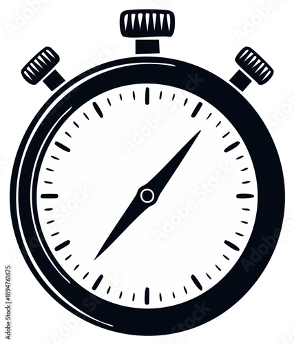 Illustration of a stopwatch showing time measurement concept