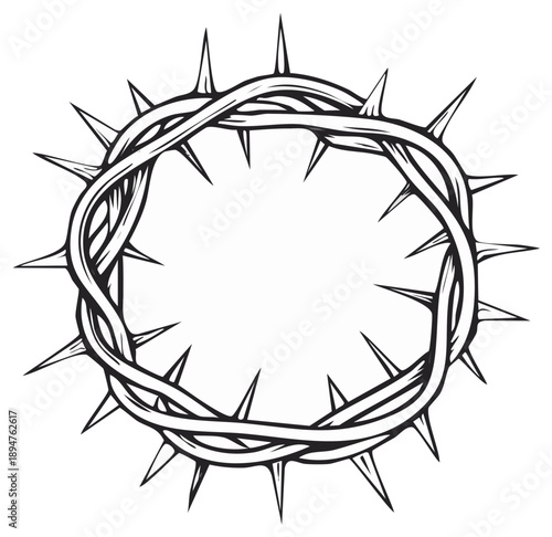 Crown of Thorns Symbolizing Suffering and Sacrifice, Religious Art