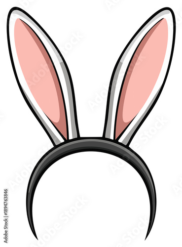 Playful Bunny Ears Headband Accessory for Costume Parties and Celebrations