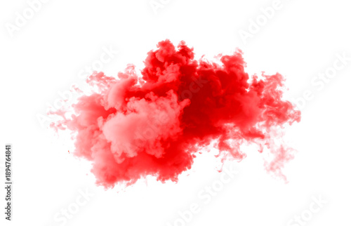 Konstfotografi Nuvola rossa isolata su sfondo bianco
