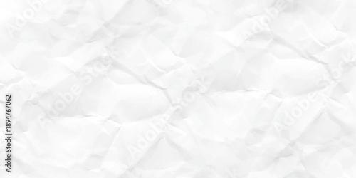 white crumpled paper. White crumpled paper texture background. Paper texture Crumpled White. Top view.
