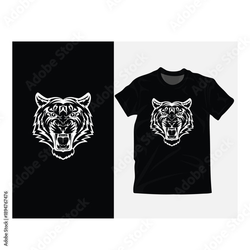 Tiger design illustration for T-shirt design