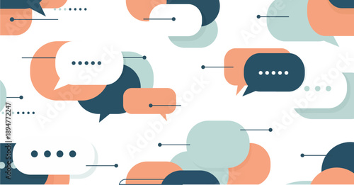 Abstract Chat Bubble Background Communication Message Pattern