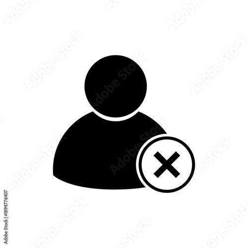 Refusal to employee icon. Flat vector illustration design for websites, web design, mobile app, info graphics on white background