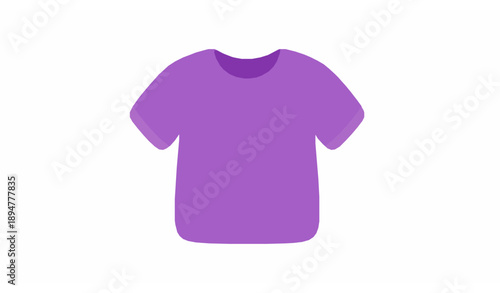 SEO Friendly Title:
Minimal Purple T-Shirt 3D Cartoon Vector Icon Isolated on White for Clothing and E-Commerce Design