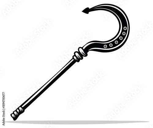 Ancient Crook and Flail Symbol of Egyptian Pharaoh Power and Authority