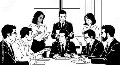 business woman and businessman