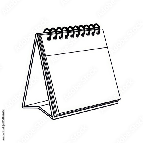 Blank calendar on stand