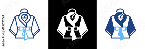 Bathrobe triple icon