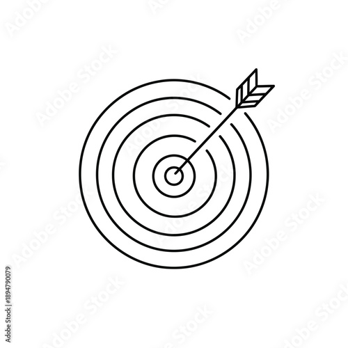 Arrow hitting bullseye