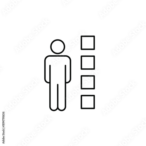 Person reviewing options