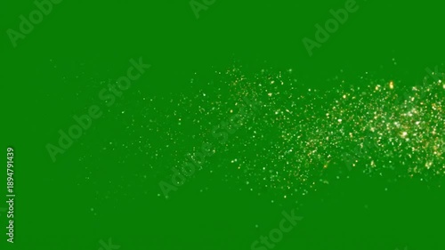Sparkling gold glitter on green background for luxury design