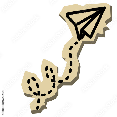 Scrapbook Paper Plane