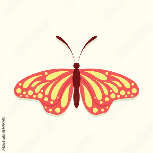 Beautiful butterfly. Insect vector illustration.