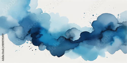 Abstract blue background featuring a bright summer sky filled with fluffy white cumulus clouds and natural sunlight for a texture of heaven in the open air