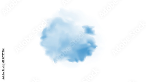 Blue realistic smog,fog,cloud with soft transparency