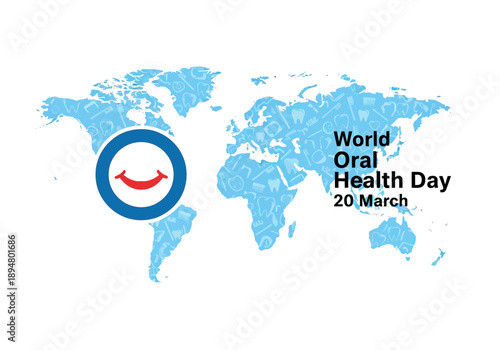 World oral health day 20 march map graphic