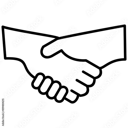 Deceptive Handshake Icon Vector Element