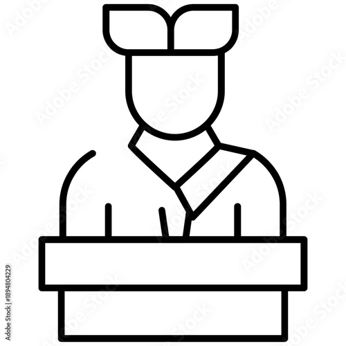 Dishonest Politician Icon Vector Element