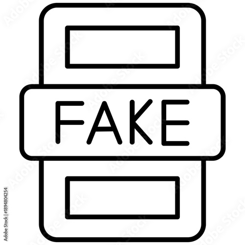 Counterfeit Bills Icon Vector Element