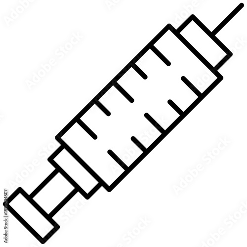 Vaccination Syringe Icon Vector Element