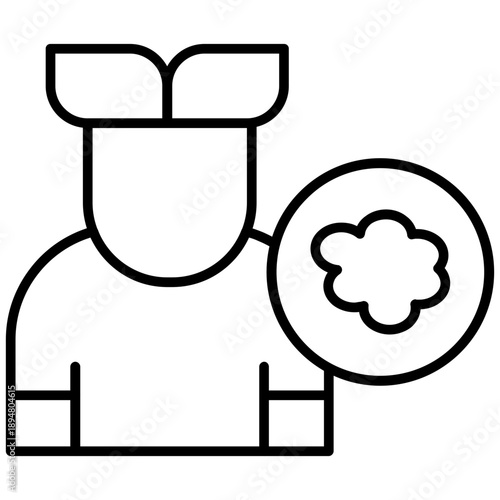 Infected Person Icon Vector Element