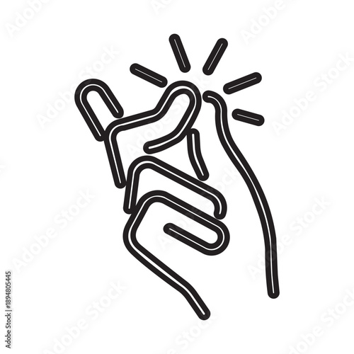 icon of a hand performing a finger snap