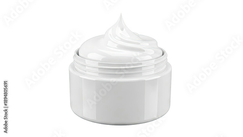 White Cream in Open Jar