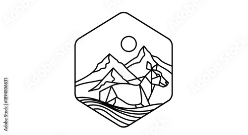 mountains vector illustration