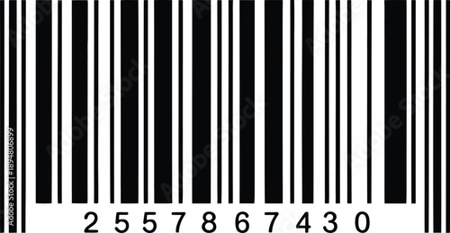 Barcode isolated on white background simple fake scratched bar code vector illustration trendy product barcode web selling icon design symbol