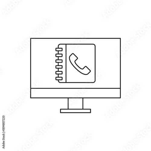 Contact address book directory linear symbol