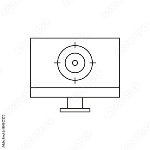 Business focus target aim linear illustration