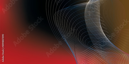 green black and  red abstract shape grainy gradient background with black noisy texture for wide banner poster and header design