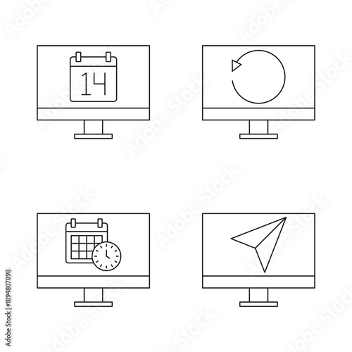 Linear time and reload icon collection