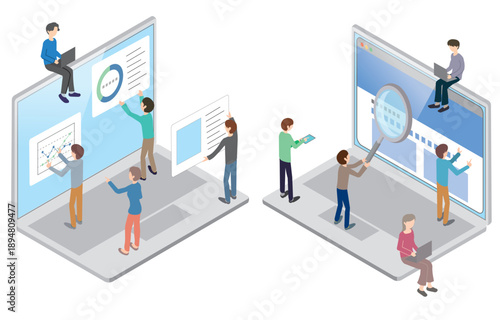 サイト構築をしている人のイメージ