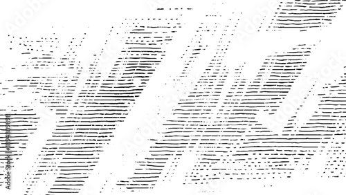 Abstract grunge texture with horizontal glitch lines and noise. Ideal for backgrounds and designs. Black and white horizontal  line pattern abstract background texture lines.
