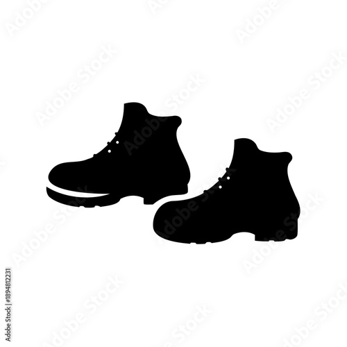 A pair of black boots ready for the autumn and winter seasons