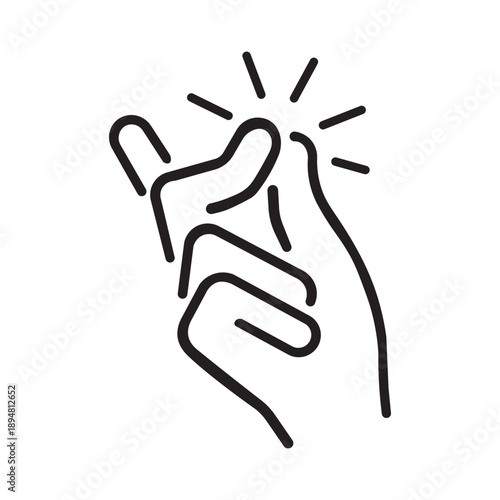 icon of a hand performing a finger snap