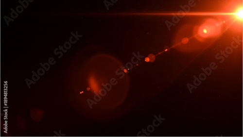 A vibrant red light streaks across a dark atmosphere viewed from a close-up perspective