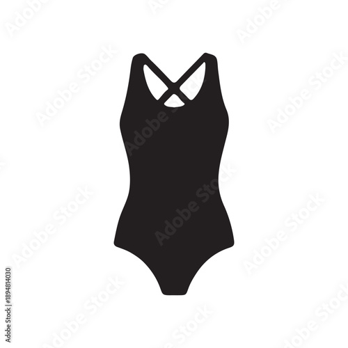 Swimsuit silhouette vector flat illustration design.
