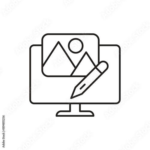 Digital photo image editing software icon