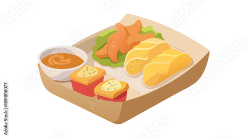 Chinese fast food vector illustration
