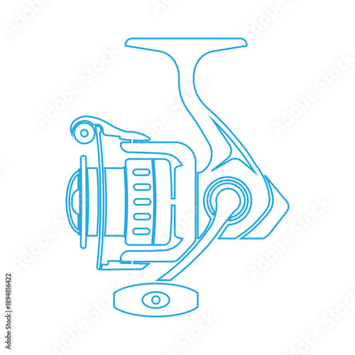 a spinning fishing reel silhouette