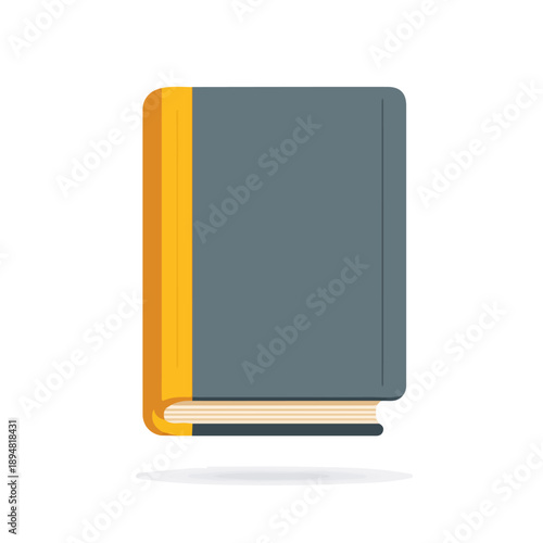 Simple flat 2D vector graphic of Book, modern icon look, displayed on a pure white background.