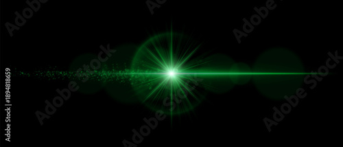 Optical flare with bright light core, smooth transparency, and subtle glowing particles. Perfect for overlays, cinematic visuals, and modern light compositions.