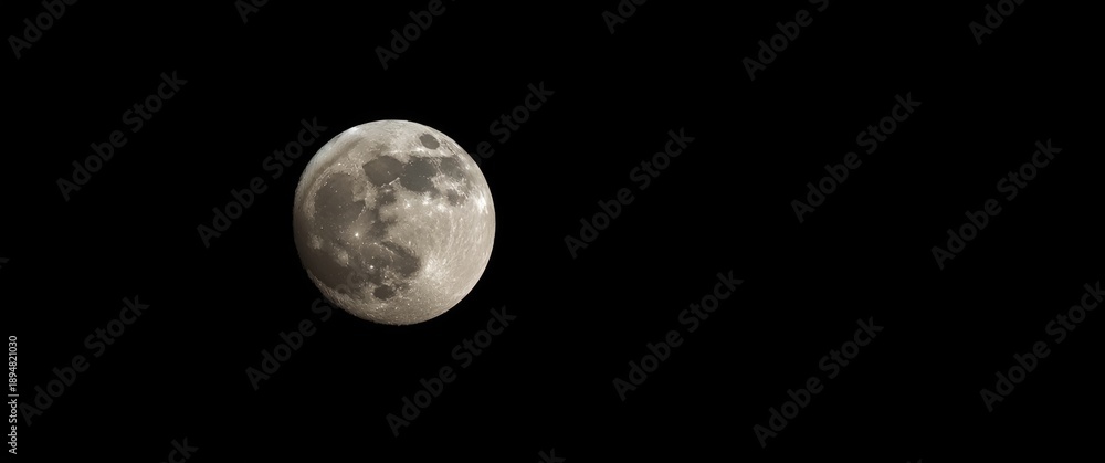 Fototapeta premium Full moon evening. Night under the full moon