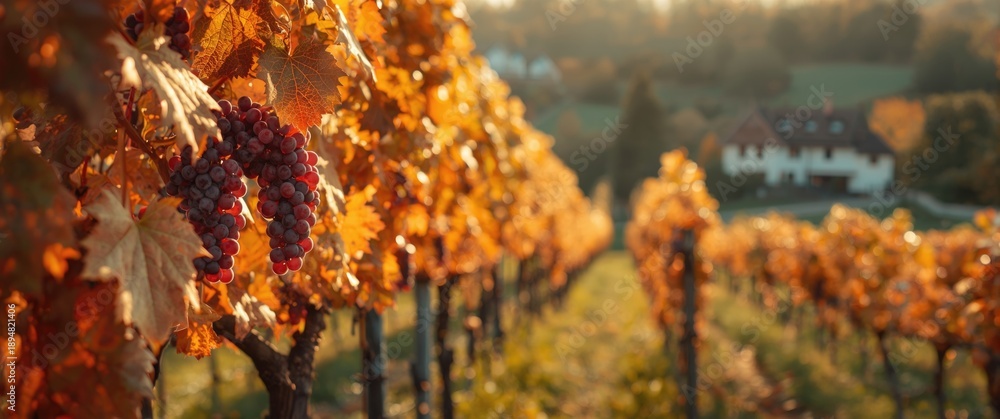 Obraz premium Wine leaves during fall