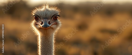 Angry ostrich photograph